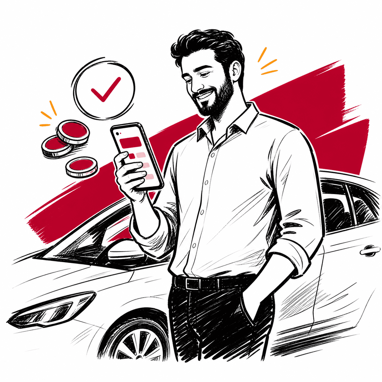 سائق يتابع طلبات الرحلات